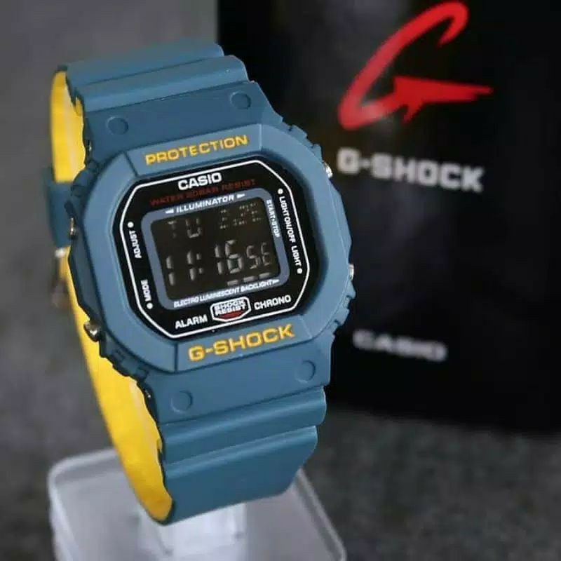 Jam Tangan GSHOCK DW 5600 Digital Pria Wanita 2 Warna Hitam Merah Free Box