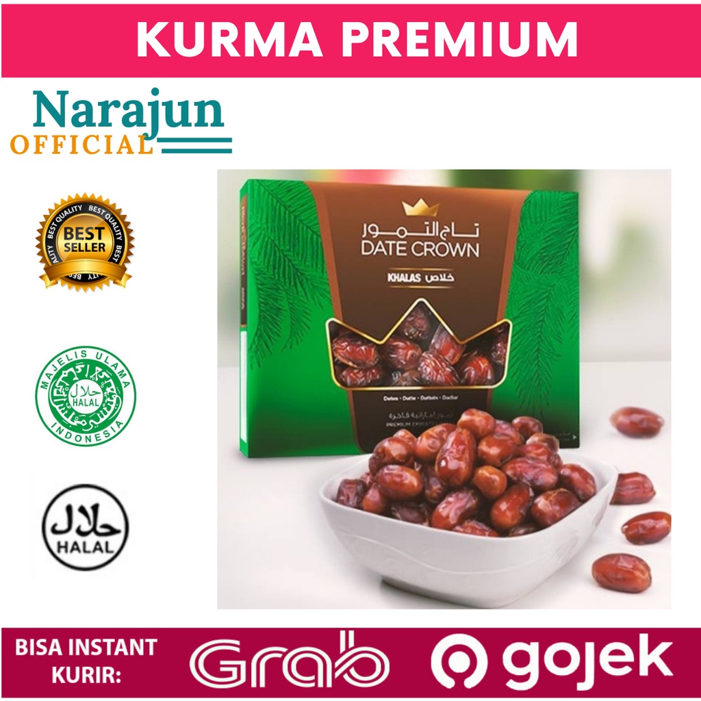 

Kurma Date Crown Khalas Sa'ad 1 Kg Best Quality Premium Original