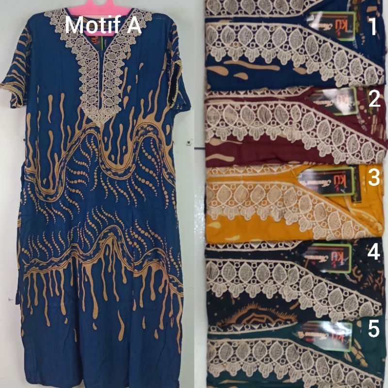 Daster Kencana Ungu Renda Label Hitam