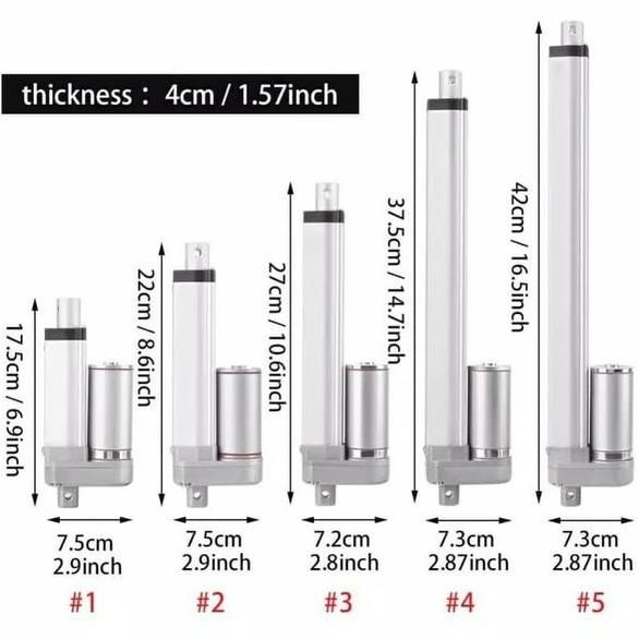Komponen Elektronik Motorized Aktuator Motor Linear Actuator 12V 100Mm