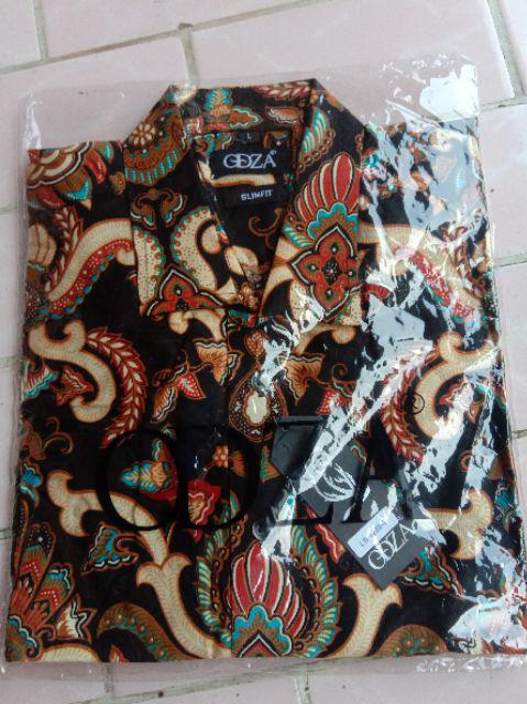 Kemeja Batik Pria Modern Lengan Panjang Casual Modis Slim Fit Trendy Masa Kini Ol 170