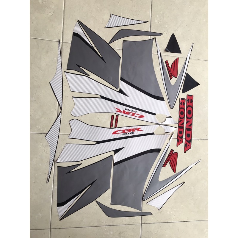 striping lis stiker body stiker motor cbr 150r 2015 hitam full