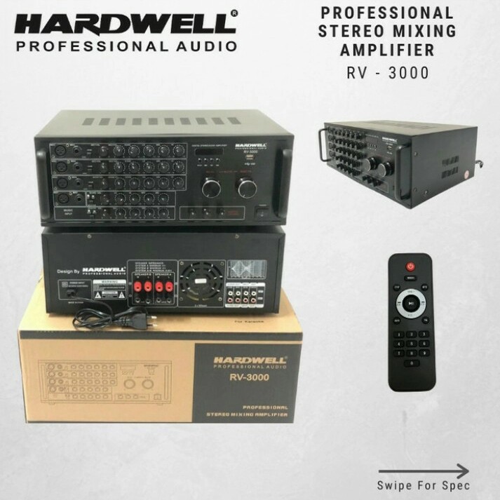 power ampli hardwell rv3000 Amplifier mixer hardwell rv 3000 original