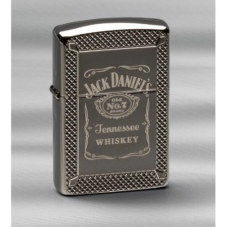Zippo Armor Original USA 49040 Jack Daniels Black Ice - Stok Lengkap