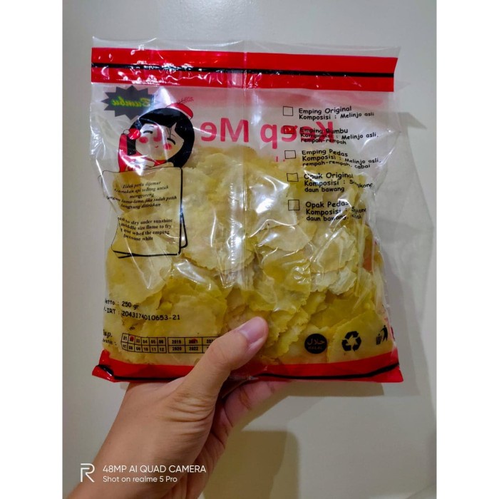 

54ekh Emping Melinjo Organik Berbumbu (Sweet) Snack Sehat By Keep Me Fit 60J