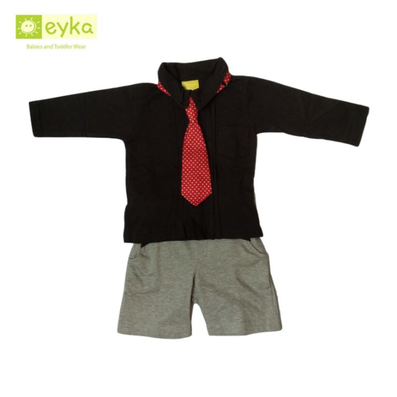 BARU Setelan Anak Cowok Eyka Ori - Baju Anak Cowok Murah- Kemeja Dasi Anak- Baju Casual Pesta Anak