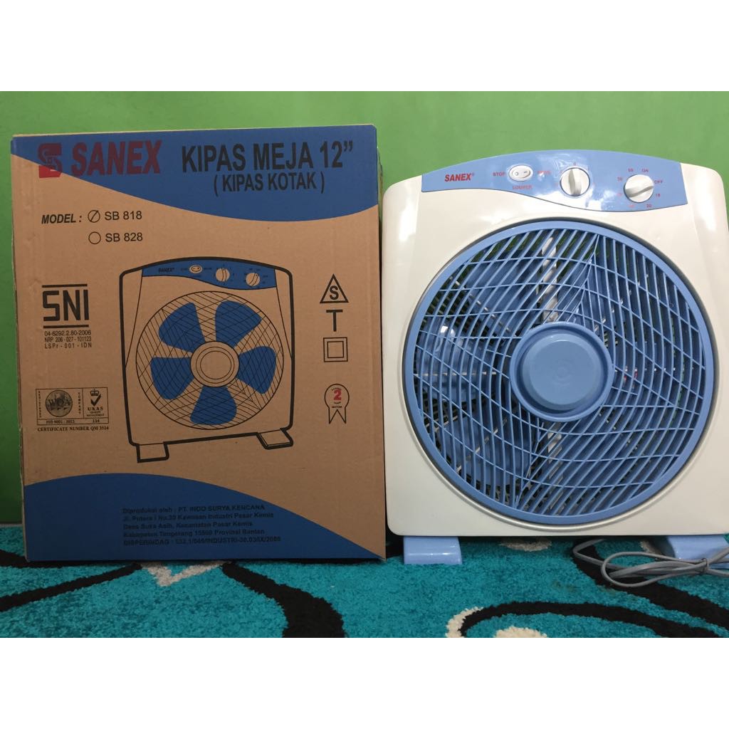 BOX FAN SANEX Kipas Angin Kotak / Box Fan / Kipas Duduk SANEX 12 inch