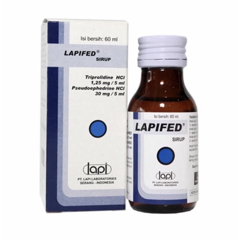 Lapifed sirup 60 ml ( obat pilek pelega hidung tersumbat )
