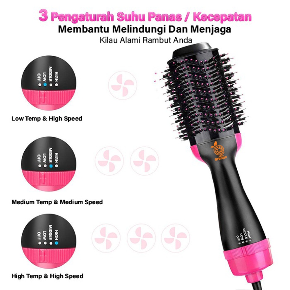 Sisir Pelurus Rambut Hair Straightener Curler 2 in 1 catokan sisir listrik - fhs88