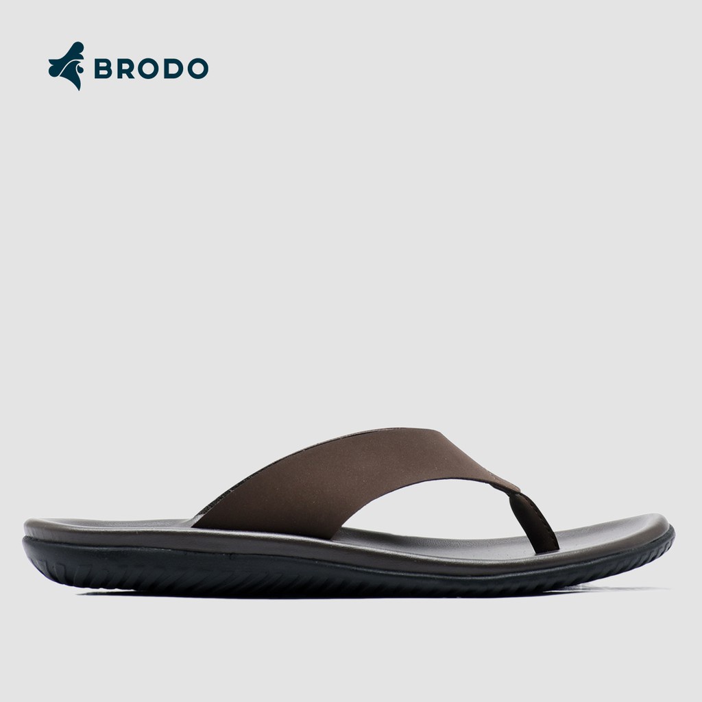 SENDAL JEPIT PRIA BRODO ORIGINAL - SANDAL CASUAL LOOK KEREN Flipper Brown BS