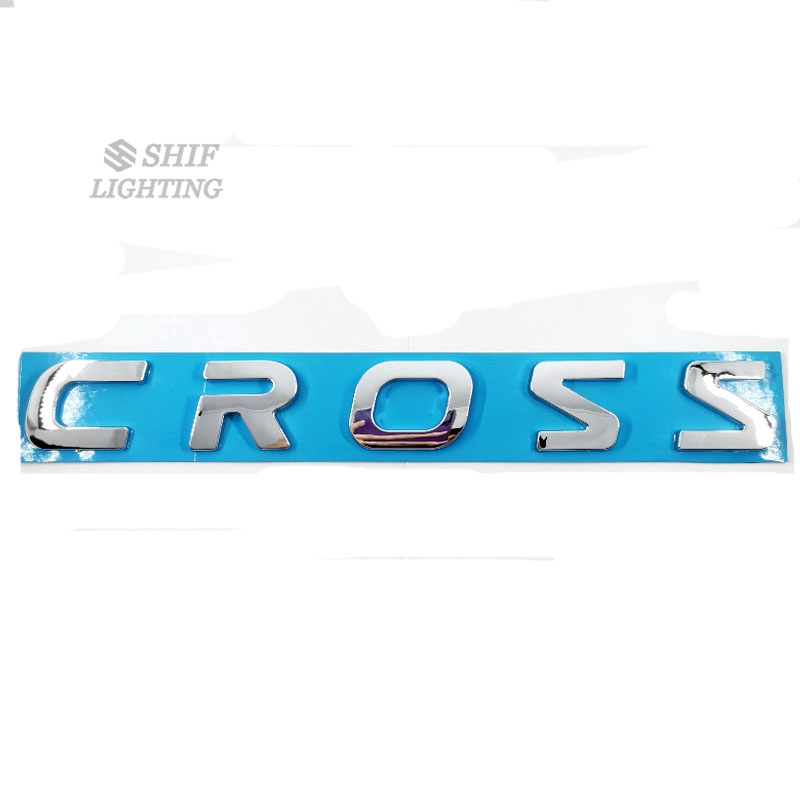 1pc Stiker Emblem / Badge Motif Salib Bahan ABS Untuk Mobil Mitsubishi Cross