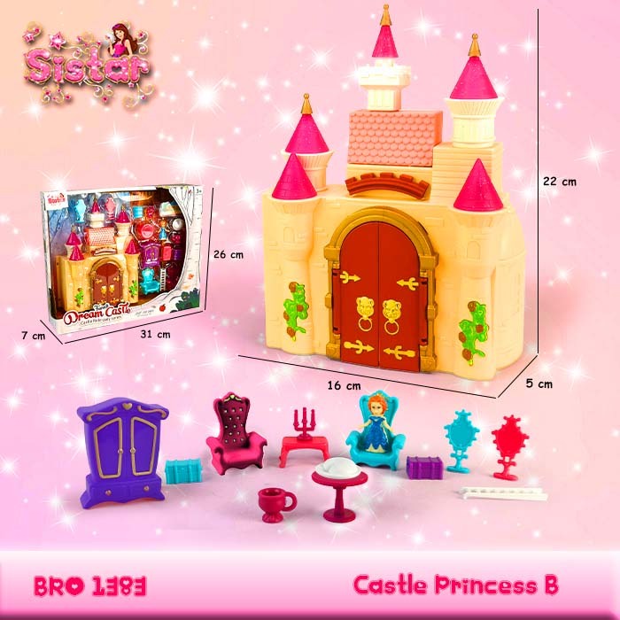 ​MURAH BRO1381 BRO1382 BRO1383 Miniatur Rumah Rumahan Istana Kastil Princess Putri Mainan Anak Perempuan SISTAAR