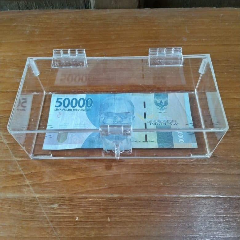 Acrylic / Akrilik Box penyimpan uang / kertas / Surat dll