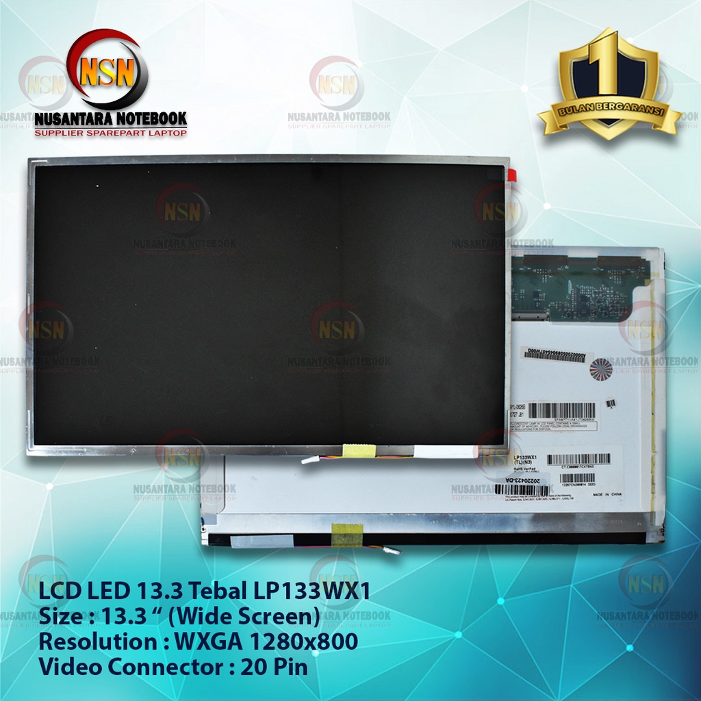 LED LCD Layar 13.3 tebal for Laptop Toshiba L630 L635 L735 L730 C630