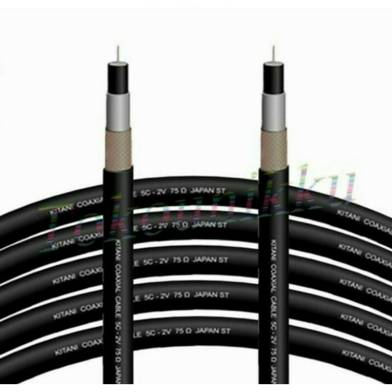 Kabel antena tv Kitani meteran rg6 tembaga bagus