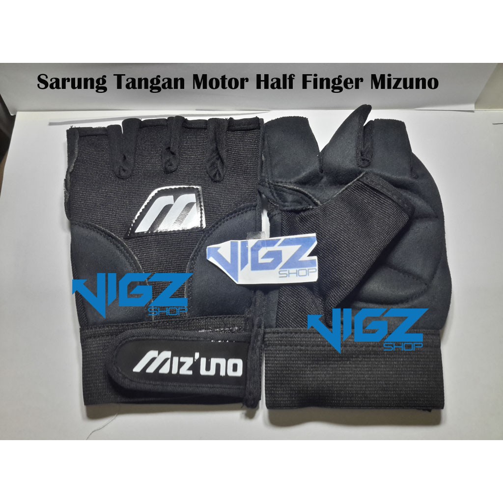 Sarung Tangan Motor Mizuno Half Finger High Quality Hitam