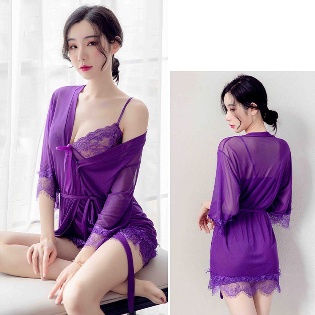 LINGERIE SEXY LACE BAJU TIDUR SEKSI GAUN MALAM SEKSI