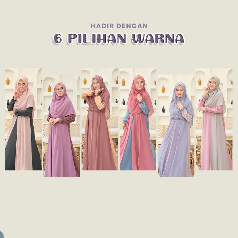 READY STOK SIAP KIRIM ZOYA DRESS FROM ADZKIA HIJAB SYARI