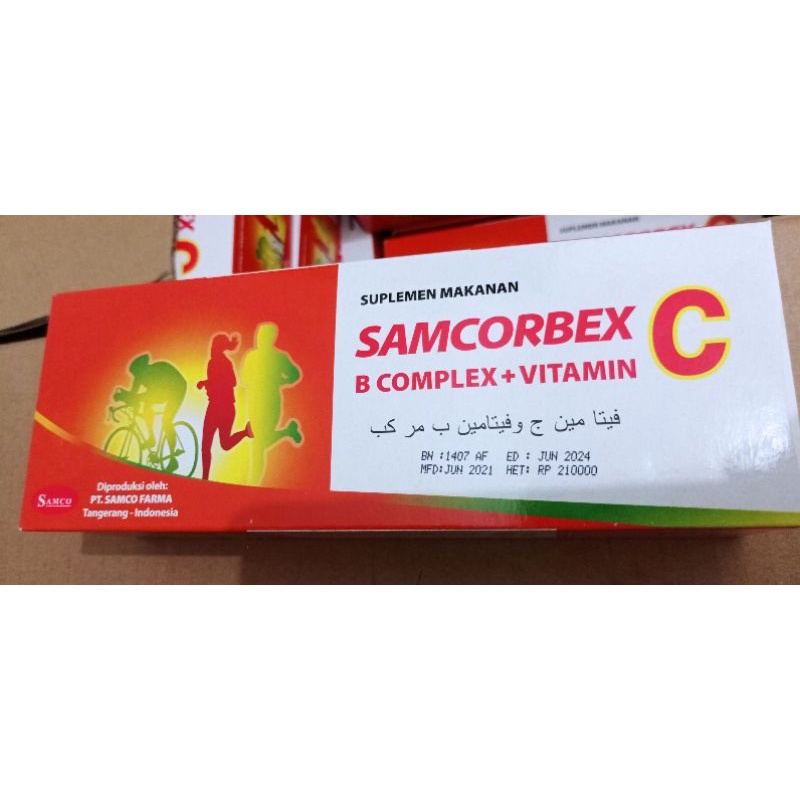 Jual Samcorbex Vitamin C 500 Mg + Vitamin B Complex Isi 100 Tablet ...