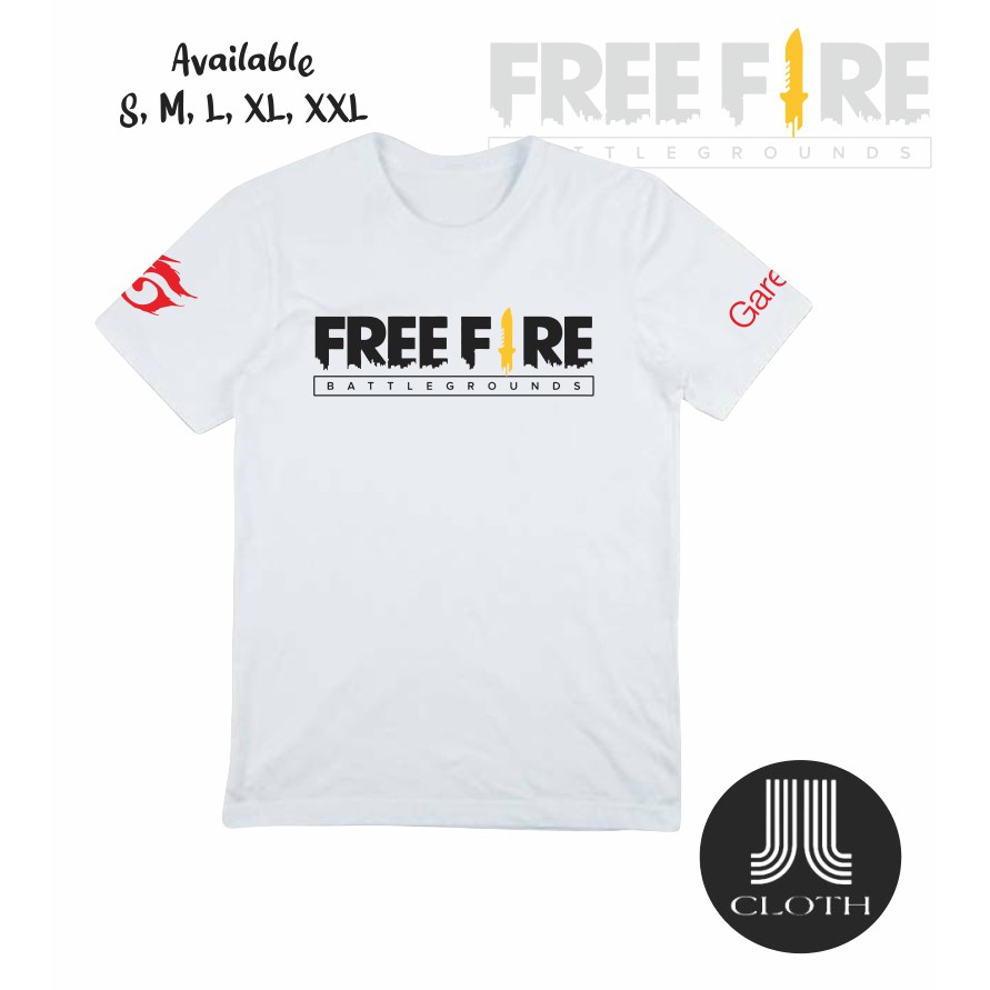 KAOS DISTRO FREE FIRE COMBED 30S MURAH