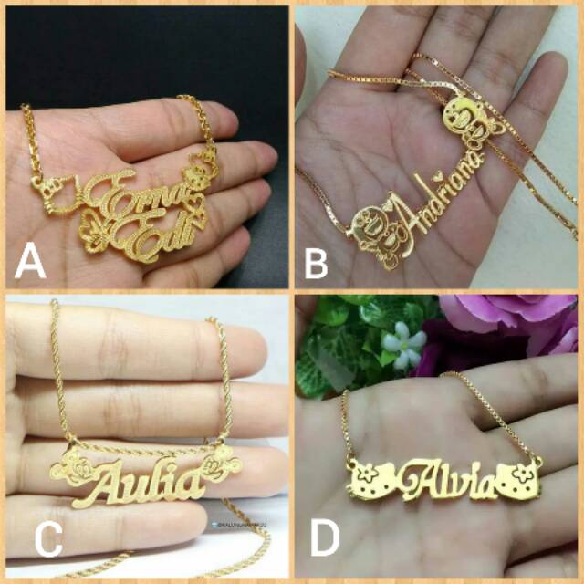 kalung wanita / kalung titanium anti karat / Kalung nama / hello kitty Lapis Emas anti karat / kalun