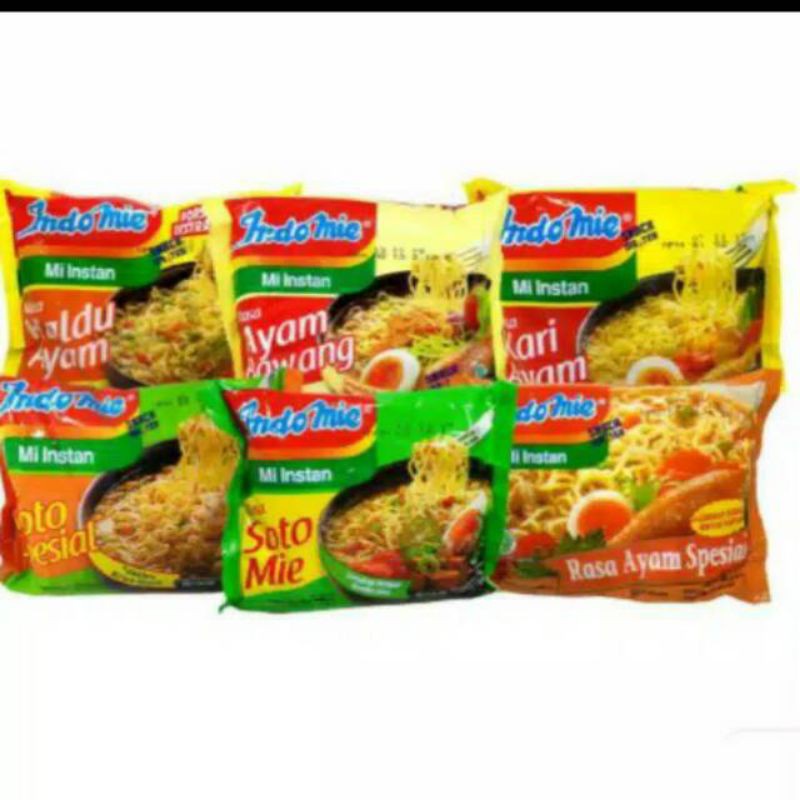 

indomie mie instan mie goreng ayam bawang kari ayam soto