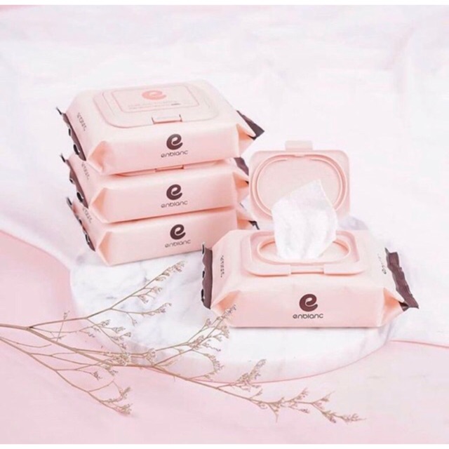 Enblanc Indipink / Safe Violet / Beige Anti Bacterial Korean Wet Tissue Baby Wipes (1Pack)