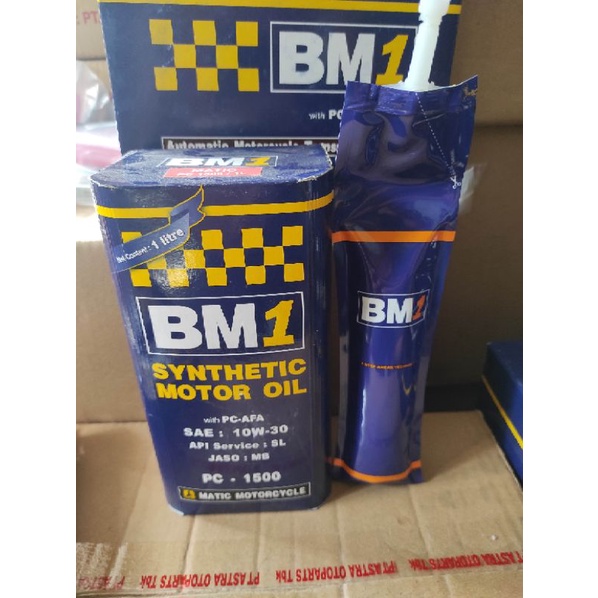 paket oli scooter matic bm1 0.8 lt +  oli gear 120 ml 100% original Honda Yamaha suzuki