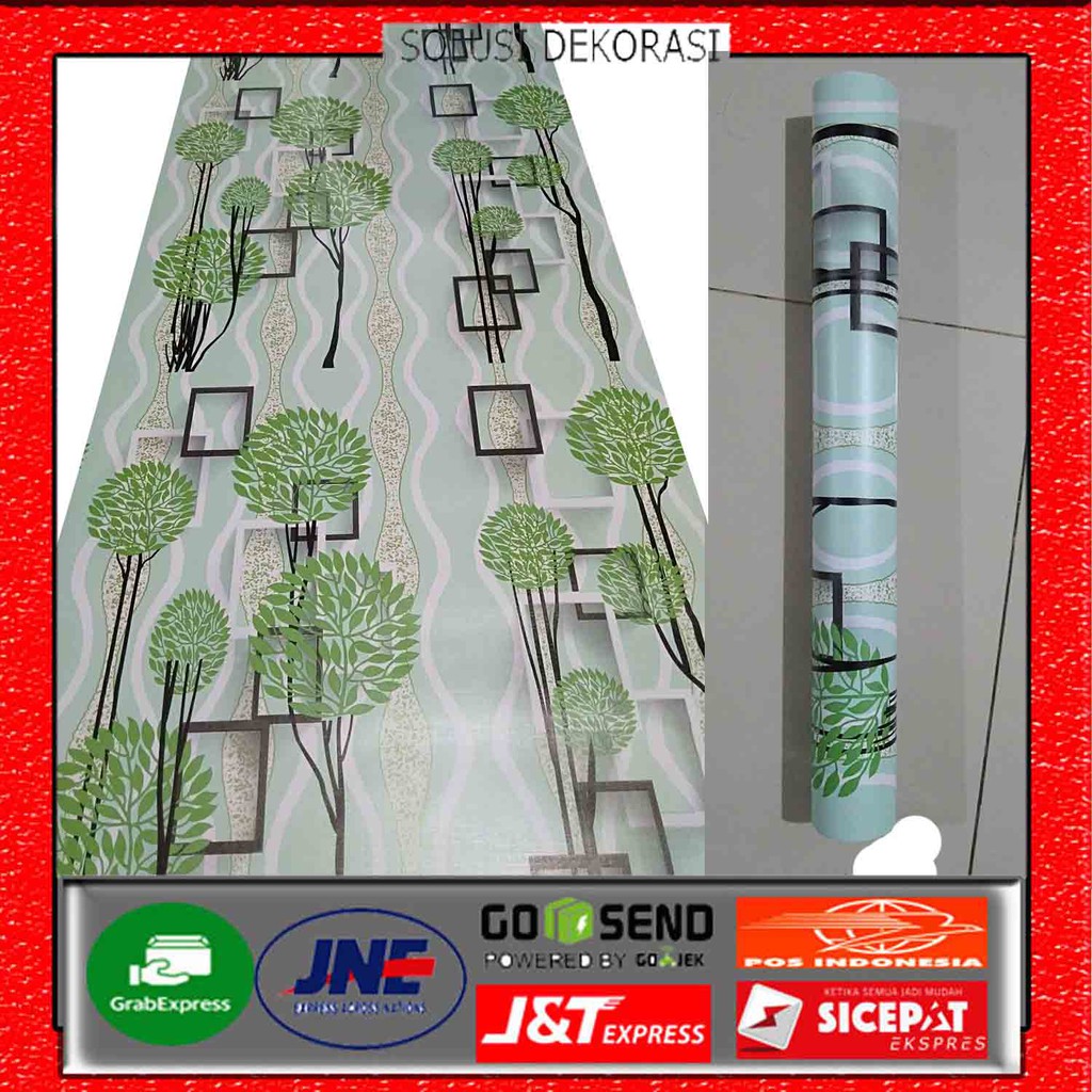 Wallpaper Dinding Kamar Tidur - / Bahan PVC Anti Air / Motif Dandelion New