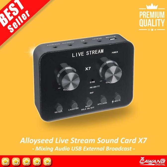 Audio USB External Soundcard Live Broadcast Microphone Headset - X7