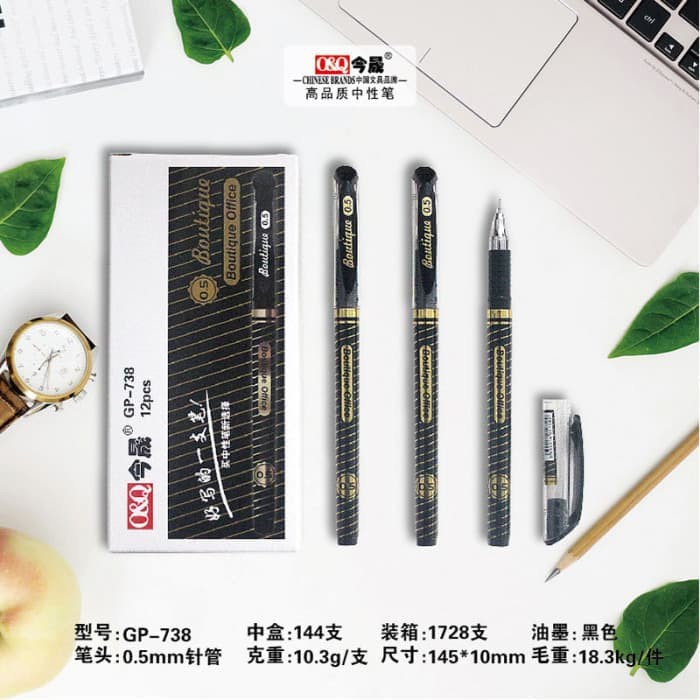 

PROMO Pena Ballpoint Bolpen Pulpen Rollerball Gel Pen 0.5mm GP-738 Boutique