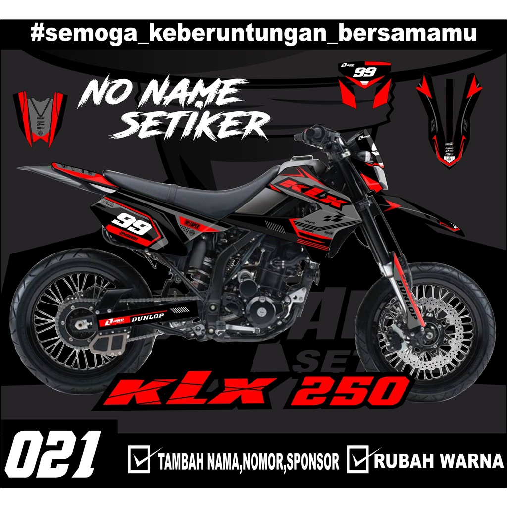 Sticker setiker stiker decal KLX 250- (021) minimalis Fullbody-Dekal stiker KLX Trail