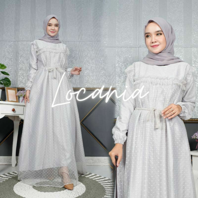 ISYANA DRESS GAMIS TILE POLKADOT FULL