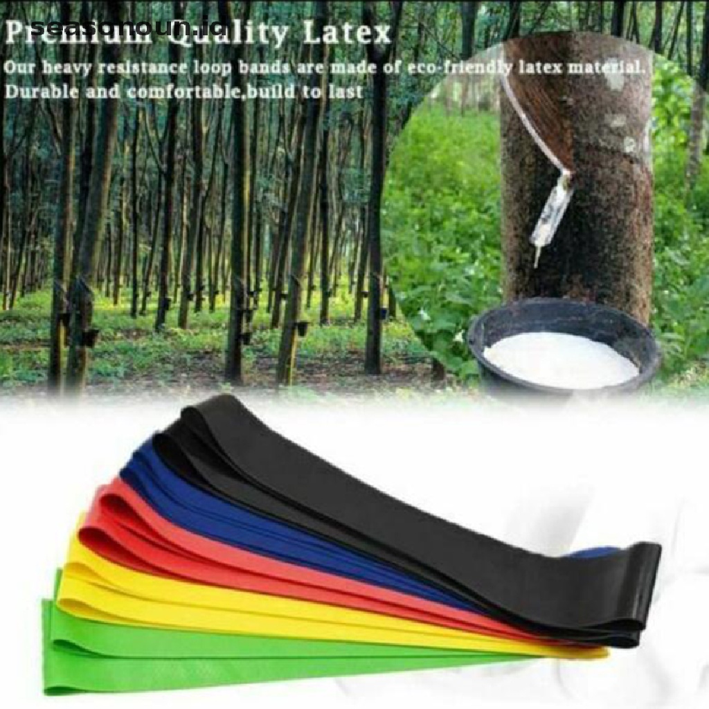 (Seasonoun) Resistance Band Loop Elastis Bahan Karet Untuk Latihan Fitness / Gym / Yoga