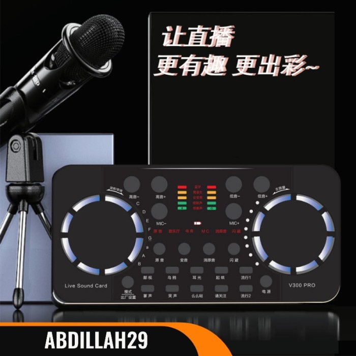 SUNSKI Audio Bluetooth USB External Soundcard Live Broadcast Phone