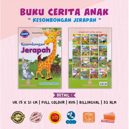 Buku Anak-Cerita Anak-Dongeng Binatang-Lengkap &amp; Murah-Bilingual Full Colour Beruang Yang Adil Sbjy