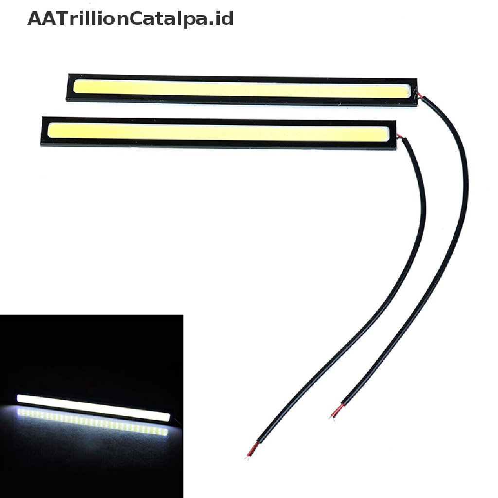 Aatrillioncatalpa 2Pcs Lampu led cob 12v super Terang Anti Air Warna Putih Untuk Drlfog lamp Mobil