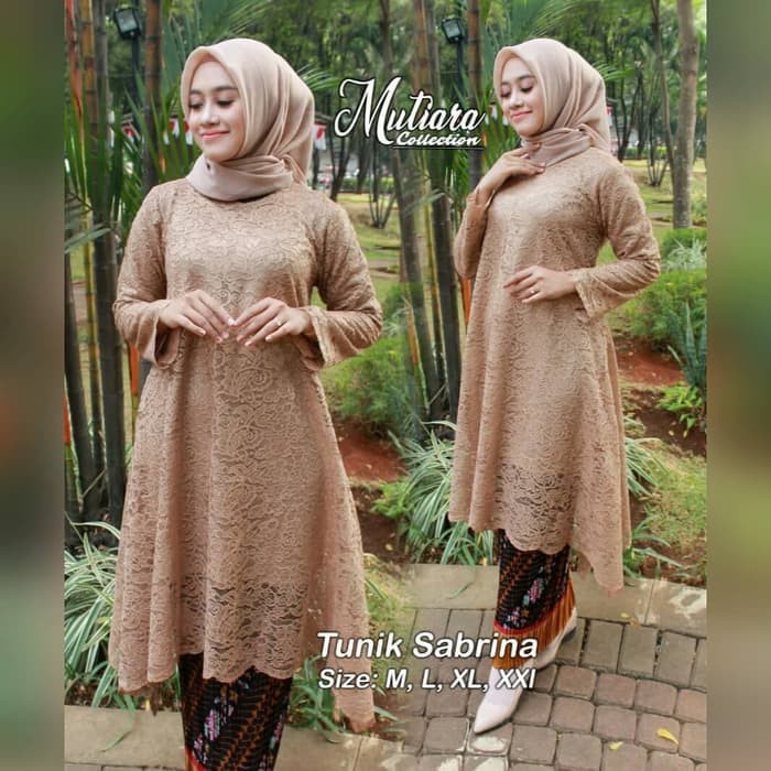 set kebaya tunik sabrina berkualitas