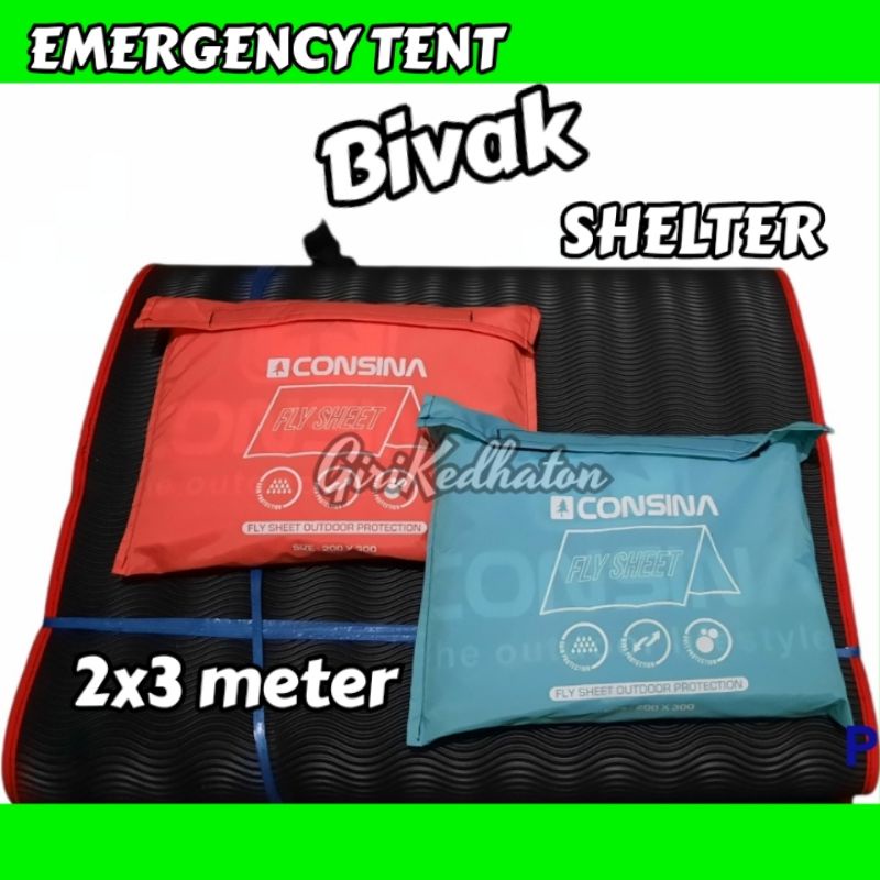Flysheet Consina 2x3m Original Tenda Darurat