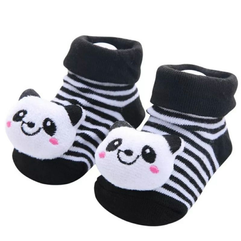 kaos kaki bayi bentuk sepatu motif boneka umur 0-6 bulan laki dan perempuan