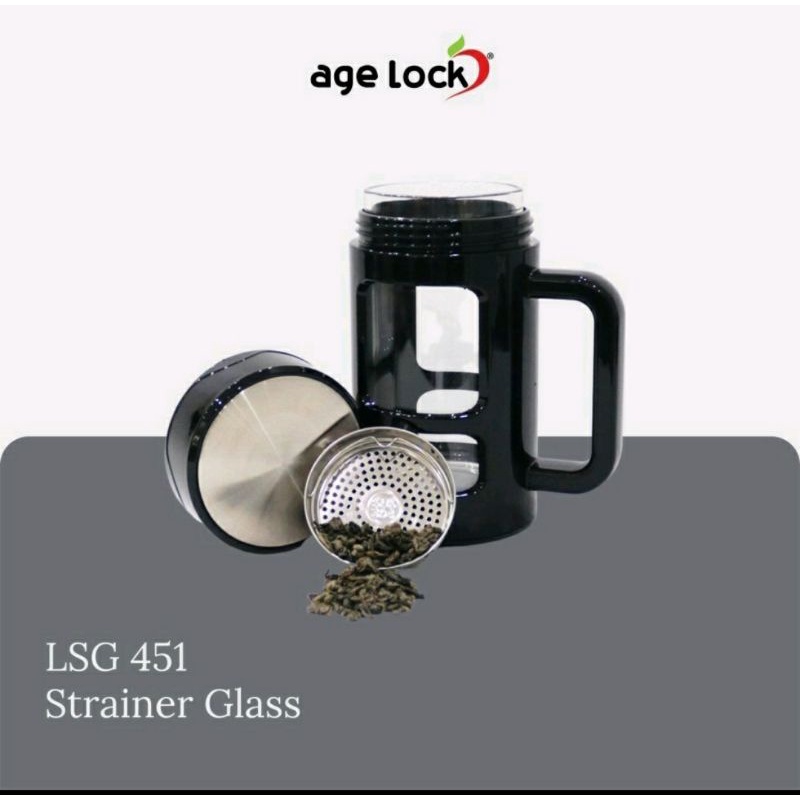 Age Lock Strainer Glass LSG 451. Gelas minum cangkir. Botol Mug portable