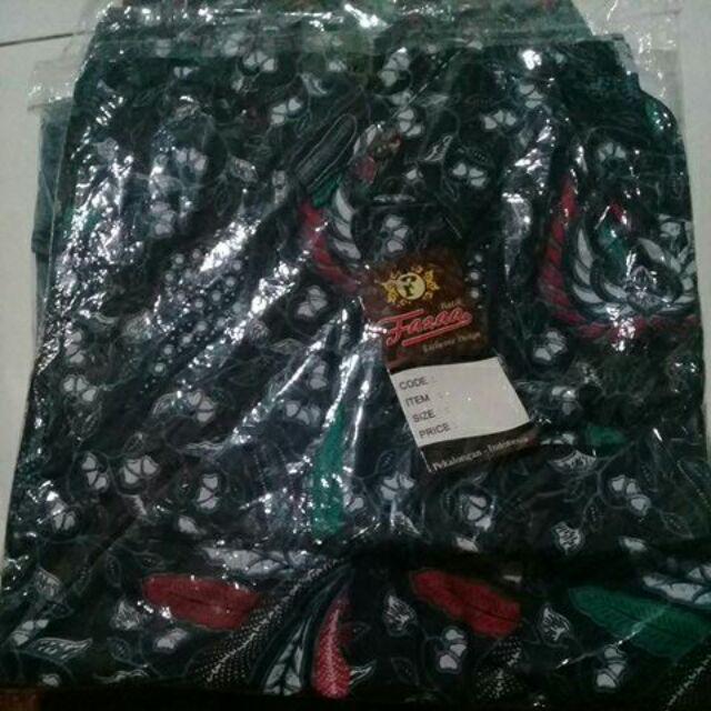 Real Pict Kemeja  Batik Pria Bordir Sogan Hrb026 Batikaf Notoarto Batik Ipnu-ippnu Hem Pria