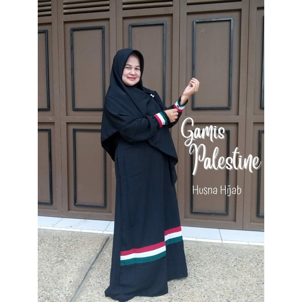 [HUSNA COLLECTION] Gamis Palestine Set Free Cadar / Set Gamis Palestine