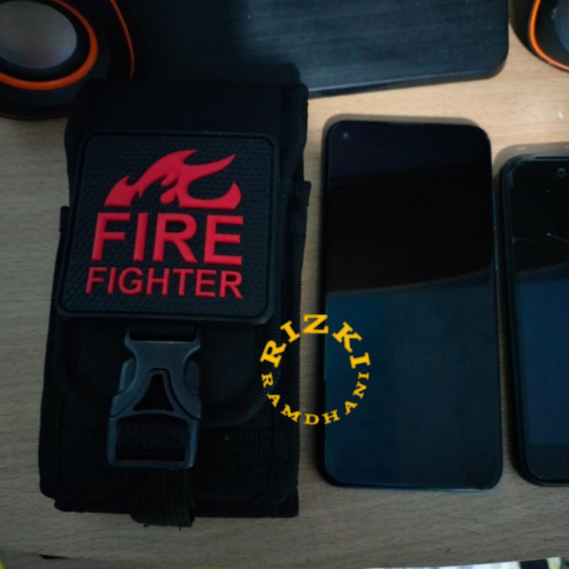 Tempat Handphone Patch Rubber Fire Fighter