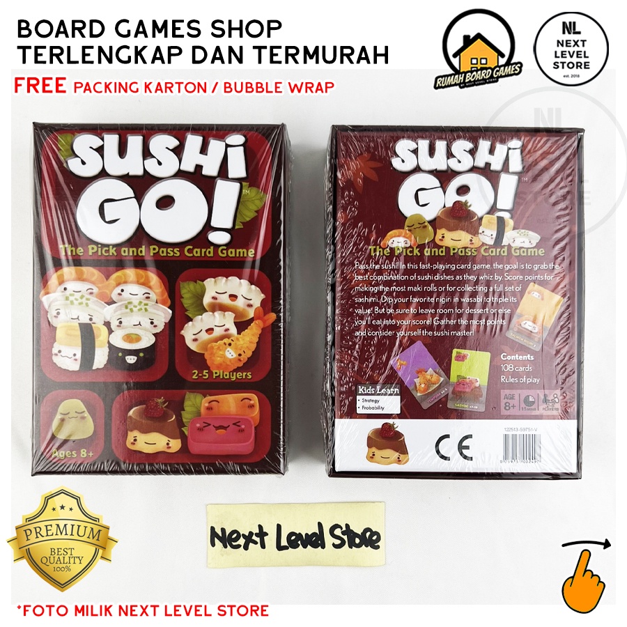 Sushi Go Party Board Games Card Game Mainan Kartu - Ready Stock - NEW