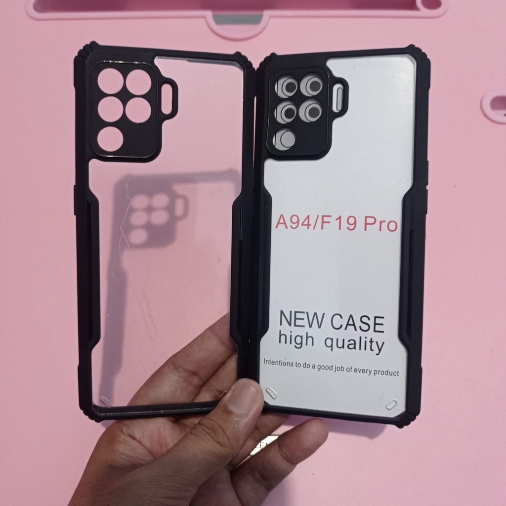 PROMO Case OPPO A94 4G Case Simple Transparent Soft Acrylic Case Armor Prigen Fusion Dengan Protek Camera