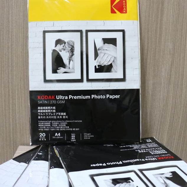 

Penjualan Terbanyak.. Kodak Ultra Premium Photo Paper SATIN 270GSM (20pcs/pax), A4