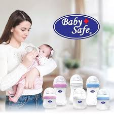 BABY SAFE - WIDE NECK BOTTLE 0M+ 125 &amp; 250 ML / BOTOL BAYI MILK FLOW SYSTEM / WN001 WN002