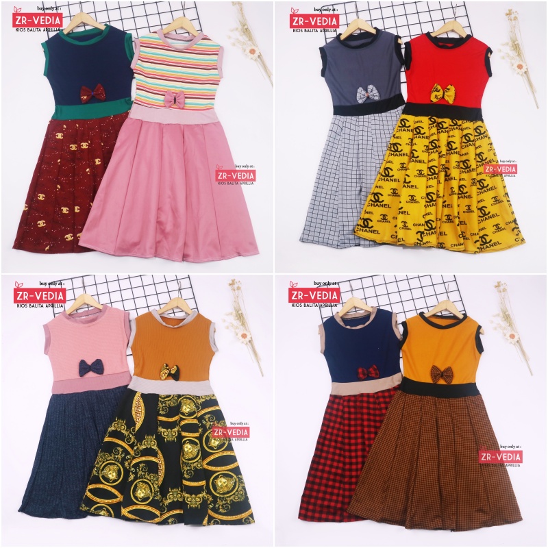 Dress Lala size Bayi - 9 Tahun / Dress Anak Perempuan Cewek Baju Dres Batik Yukensi Murah Casual