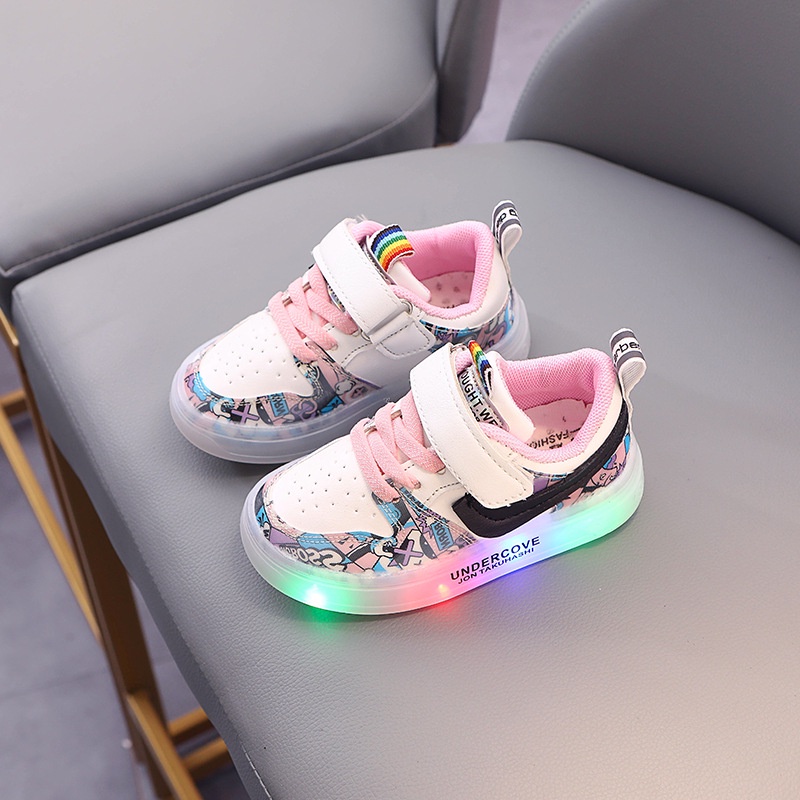 Sepatu Lampu LED Anak Laki-Laki Dan Perempuan Import Size 21-30